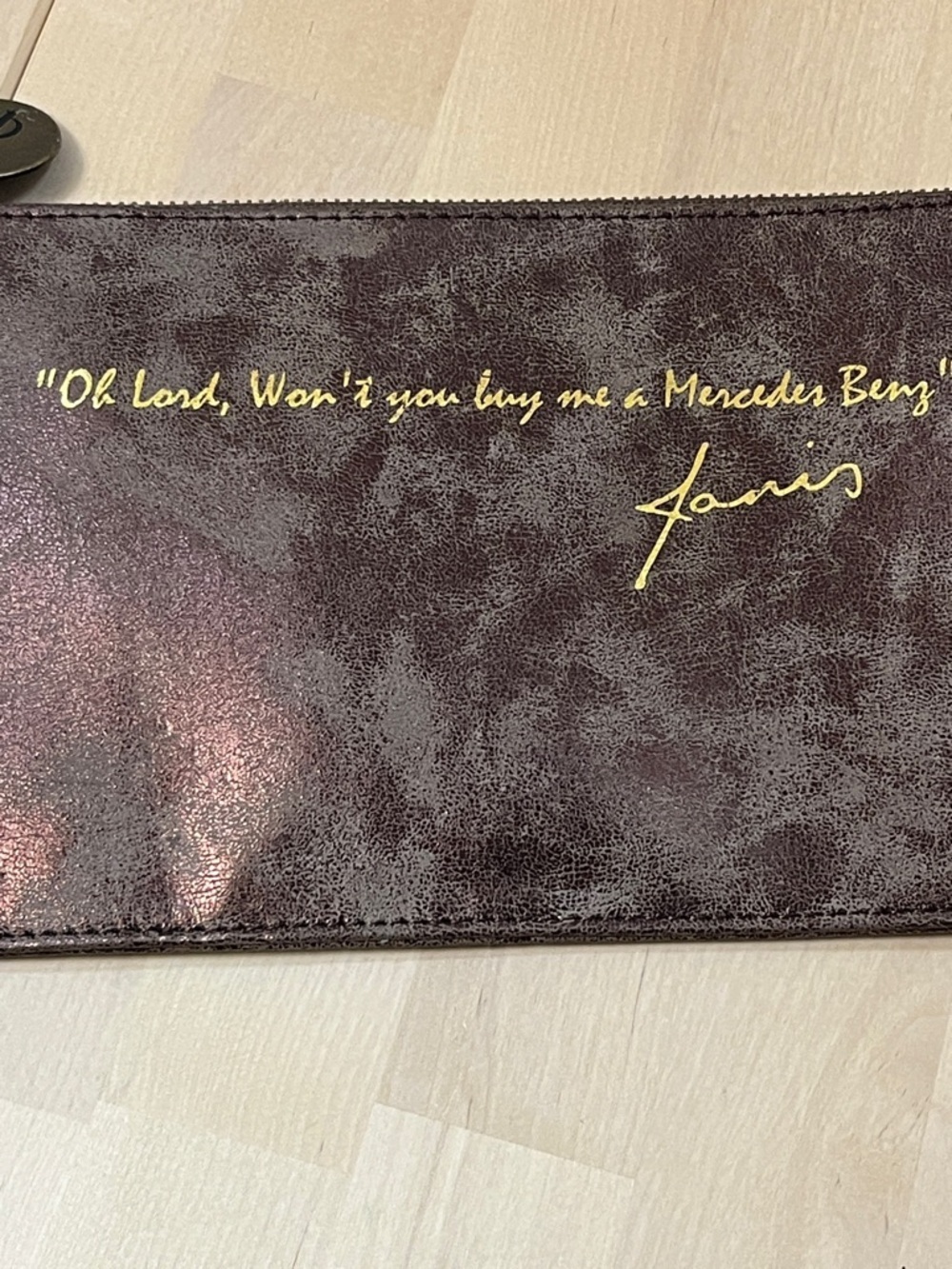 Janis Joplin “Oh Lord, Won’t You Buy Me a Mercedes Benz” Lyric Culture Wristlet - Picture 2 of 16